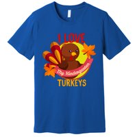 Turkey Day Gift I Love My Kindergarten Turkeys Gift Premium T-Shirt