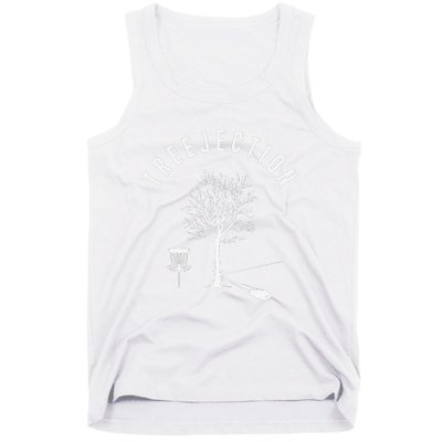 Treejection Disc Golf Funny Sports Tree Disc Golf Player  Tank Top