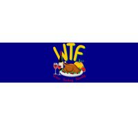 Turkey Day Gift Wtf Wine Turkey Family Thanksgiving Day Great Gift Bumper Sticker