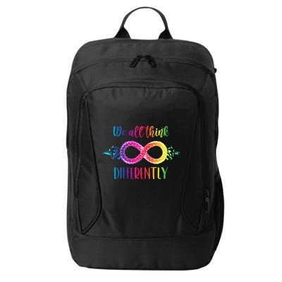 Think Differently Glass Infinity Symbol Autism Awareness City Backpack