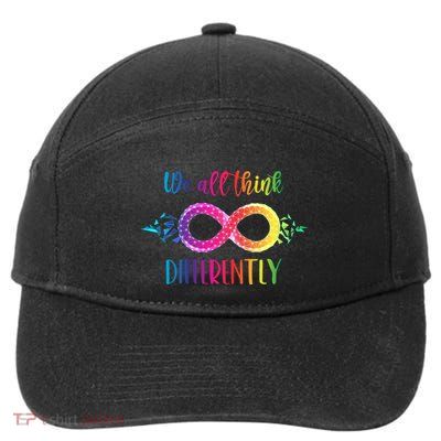 Think Differently Glass Infinity Symbol Autism Awareness 7-Panel Snapback Hat