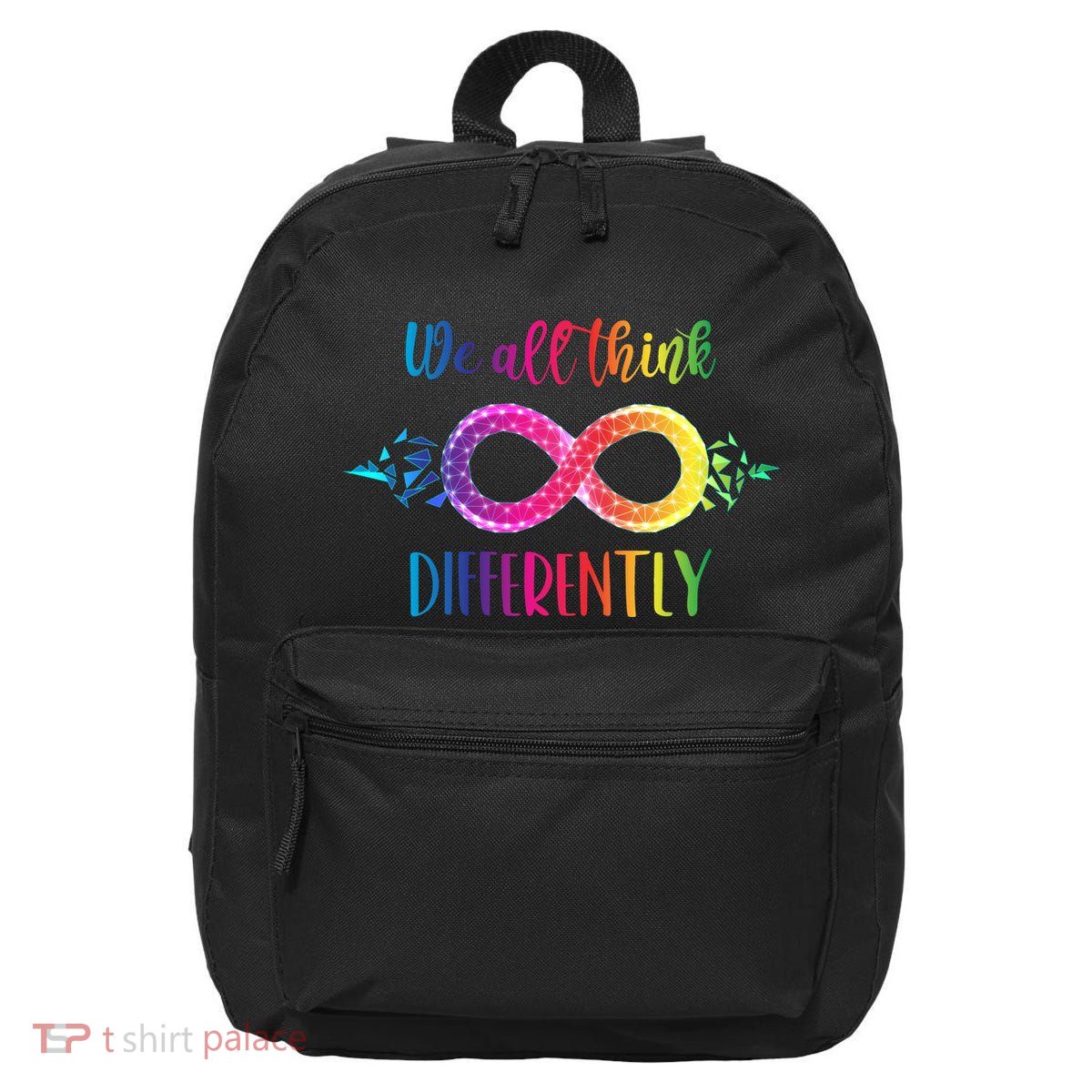 Think Differently Glass Infinity Symbol Autism Awareness 16 in Basic Backpack