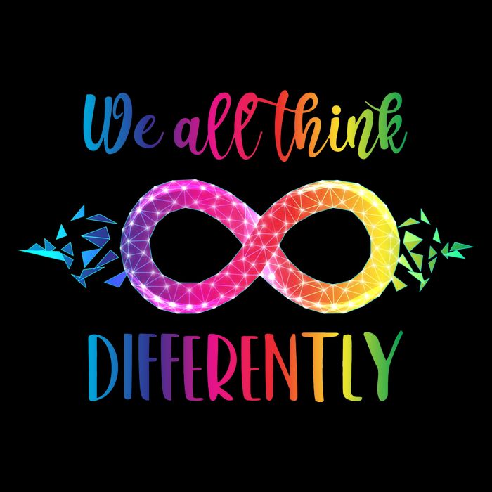 Think Differently Glass Infinity Symbol Autism Awareness Bag