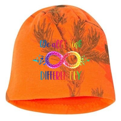 Think Differently Glass Infinity Symbol Autism Awareness Kati - Camo Knit Beanie