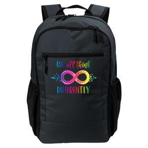 Think Differently Glass Infinity Symbol Autism Awareness Daily Commute Backpack