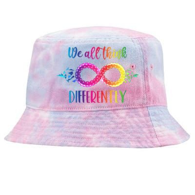 Think Differently Glass Infinity Symbol Autism Awareness Tie-Dyed Bucket Hat