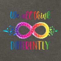 Think Differently Glass Infinity Symbol Autism Awareness Cotton Canvas Backpack