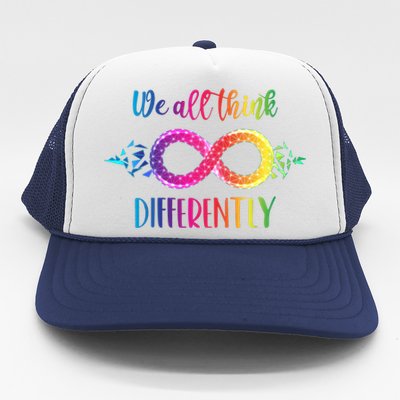 Think Differently Glass Infinity Symbol Autism Awareness Trucker Hat