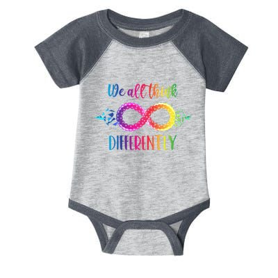 Think Differently Glass Infinity Symbol Autism Awareness Infant Baby Jersey Bodysuit