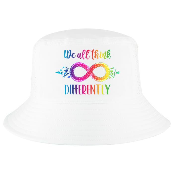 Think Differently Glass Infinity Symbol Autism Awareness Cool Comfort Performance Bucket Hat