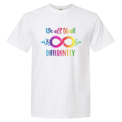 Think Differently Glass Infinity Symbol Autism Awareness Garment-Dyed Heavyweight T-Shirt