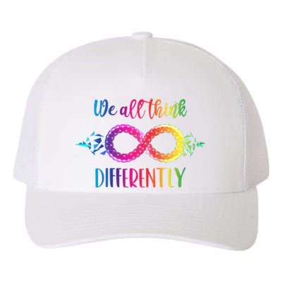 Think Differently Glass Infinity Symbol Autism Awareness Yupoong Adult 5-Panel Trucker Hat