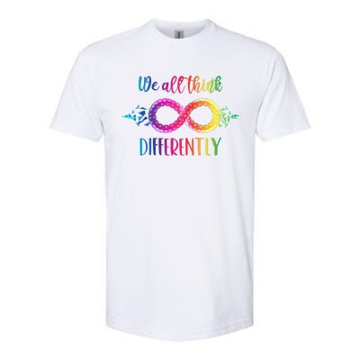 Think Differently Glass Infinity Symbol Autism Awareness Softstyle CVC T-Shirt