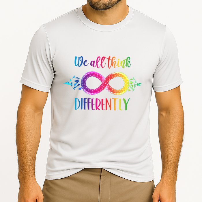 Think Differently Glass Infinity Symbol Autism Awareness Performance Shirt