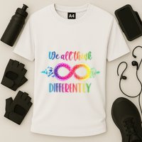 Think Differently Glass Infinity Symbol Autism Awareness Performance Shirt