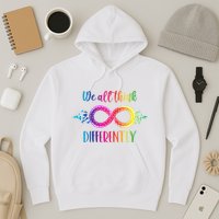 Think Differently Glass Infinity Symbol Autism Awareness Hoodie