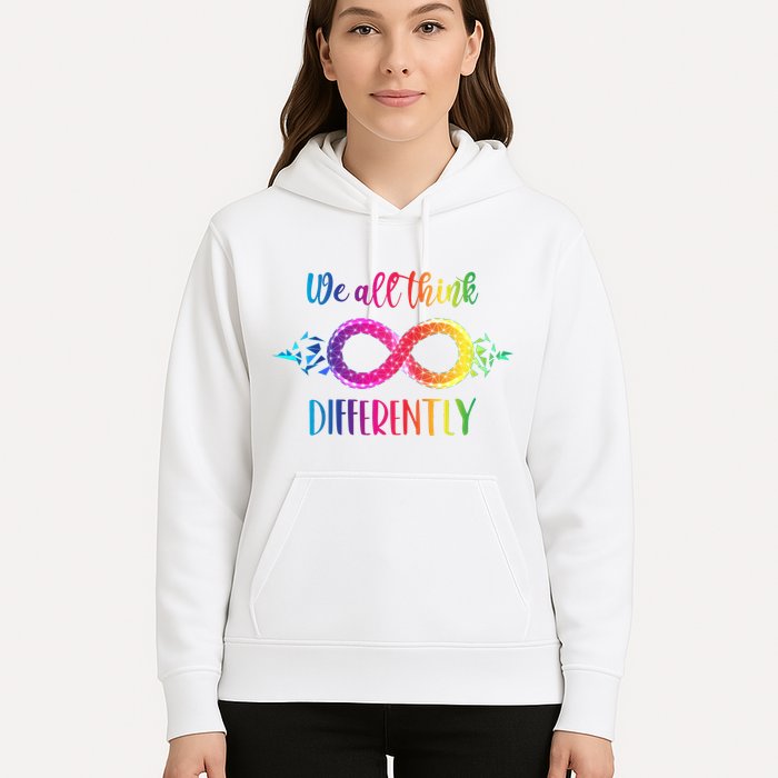Think Differently Glass Infinity Symbol Autism Awareness Hoodie