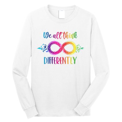 Think Differently Glass Infinity Symbol Autism Awareness Long Sleeve Shirt