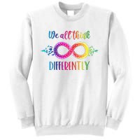 Think Differently Glass Infinity Symbol Autism Awareness Sweatshirt