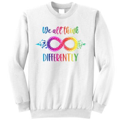 Think Differently Glass Infinity Symbol Autism Awareness Sweatshirt