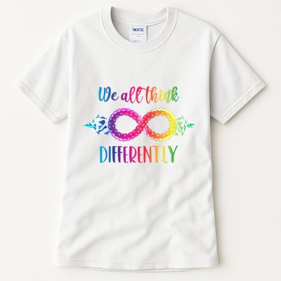 Think Differently Glass Infinity Symbol Autism Awareness Tall T-Shirt
