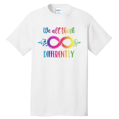 Think Differently Glass Infinity Symbol Autism Awareness Tall T-Shirt