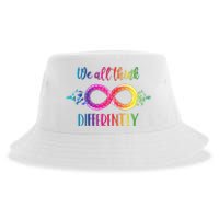 Think Differently Glass Infinity Symbol Autism Awareness Sustainable Bucket Hat