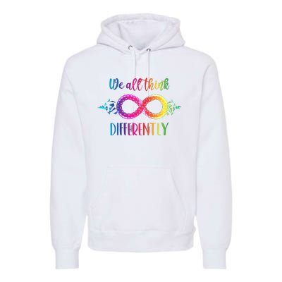 Think Differently Glass Infinity Symbol Autism Awareness Premium Hoodie