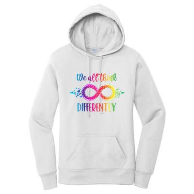 Think Differently Glass Infinity Symbol Autism Awareness Women's Pullover Hoodie