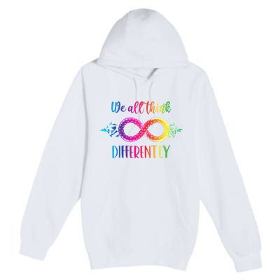 Think Differently Glass Infinity Symbol Autism Awareness Premium Pullover Hoodie