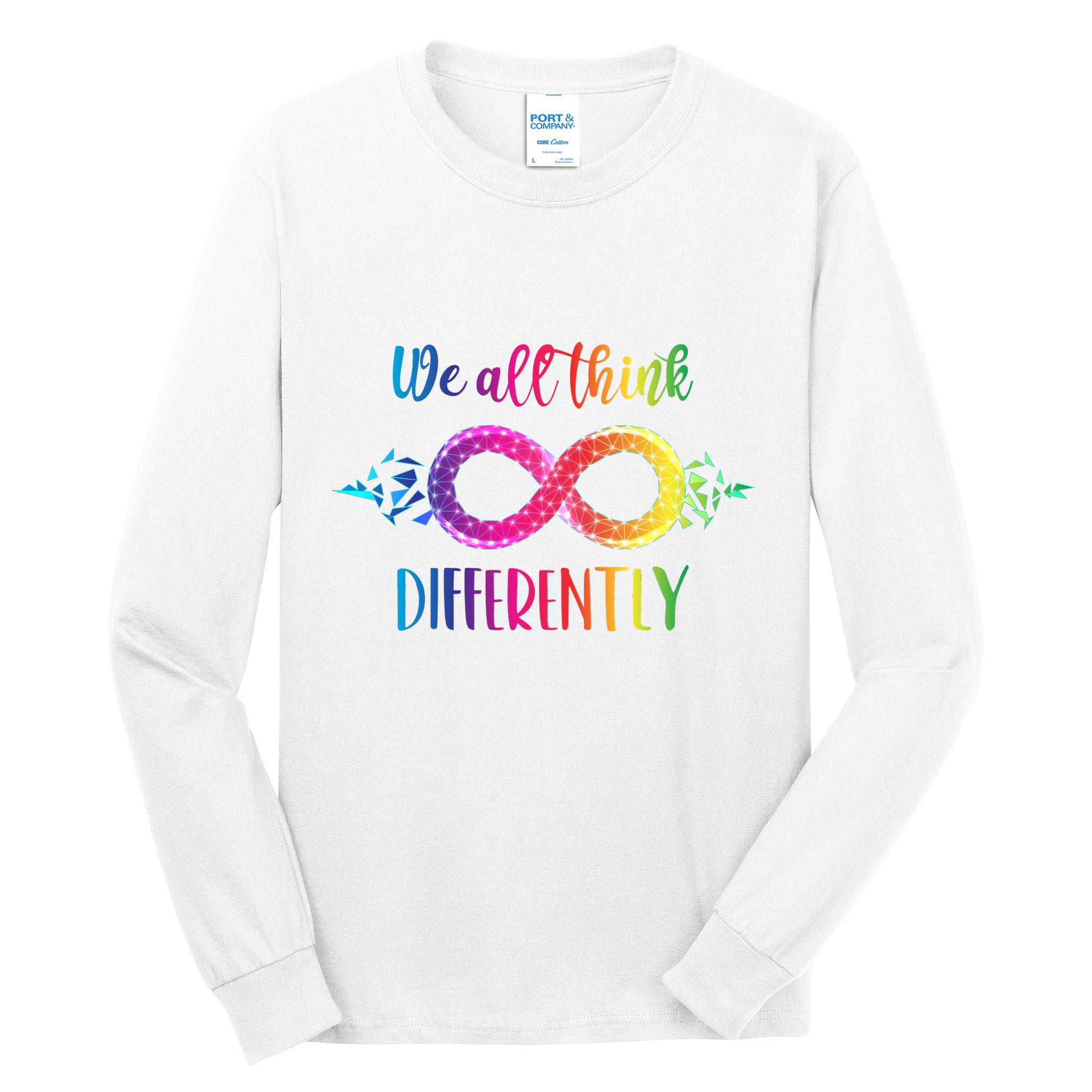 Think Differently Glass Infinity Symbol Autism Awareness Tall Long Sleeve T-Shirt