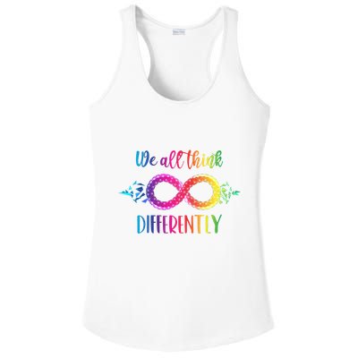 Think Differently Glass Infinity Symbol Autism Awareness Ladies PosiCharge Competitor Racerback Tank