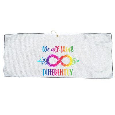 Think Differently Glass Infinity Symbol Autism Awareness Large Microfiber Waffle Golf Towel