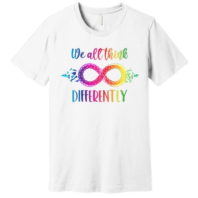 Think Differently Glass Infinity Symbol Autism Awareness Premium T-Shirt