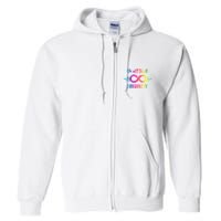 Think Differently Glass Infinity Symbol Autism Awareness Full Zip Hoodie