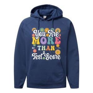 Test Day Groovy Teacher You Are More Than A Test Score Performance Fleece Hoodie