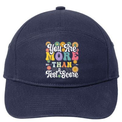 Test Day Groovy Teacher You Are More Than A Test Score 7-Panel Snapback Hat