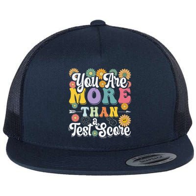 Test Day Groovy Teacher You Are More Than A Test Score Flat Bill Trucker Hat