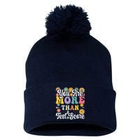 Test Day Groovy Teacher You Are More Than A Test Score Pom Pom 12in Knit Beanie