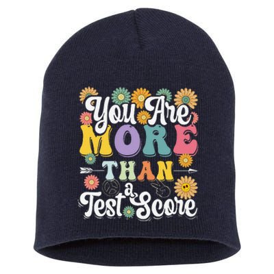 Test Day Groovy Teacher You Are More Than A Test Score Short Acrylic Beanie