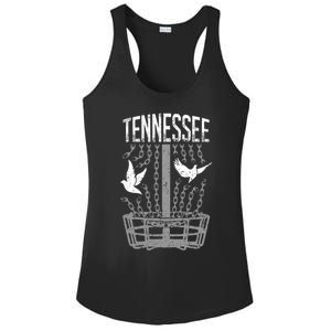 Tennessee Disc Golf Player Breaking Chains Birdie Great Gift Ladies PosiCharge Competitor Racerback Tank