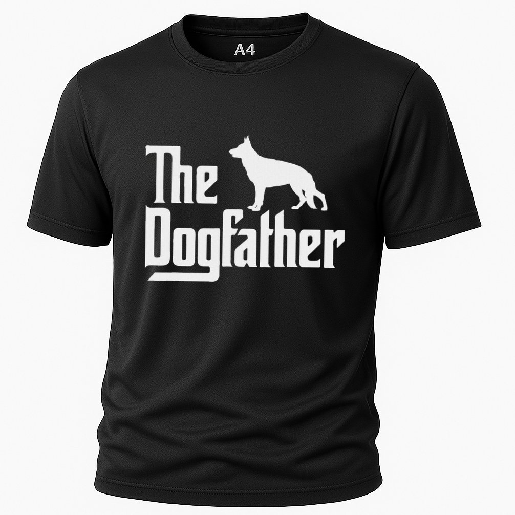 The Dogfather German Shepherd Dog Dad Best Dog Daddy Ever Cooling Performance Crew T-Shirt