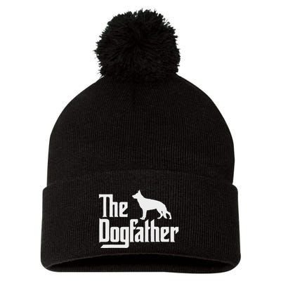 The Dogfather German Shepherd Dog Dad Best Dog Daddy Ever Pom Pom 12in Knit Beanie