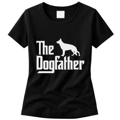 The Dogfather German Shepherd Dog Dad Best Dog Daddy Ever Womens T-Shirt
