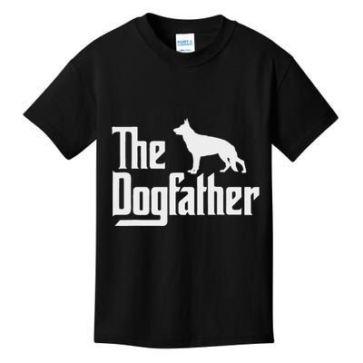 The Dogfather German Shepherd Dog Dad Best Dog Daddy Ever Kids T-Shirt