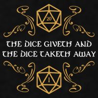 The Dice Giveth And Taketh Dungeons And Dragons Inspired Ladies PosiCharge Tri-Blend Wicking Tank