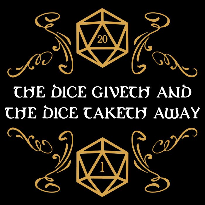 The Dice Giveth And Taketh Dungeons And Dragons Inspired Mug