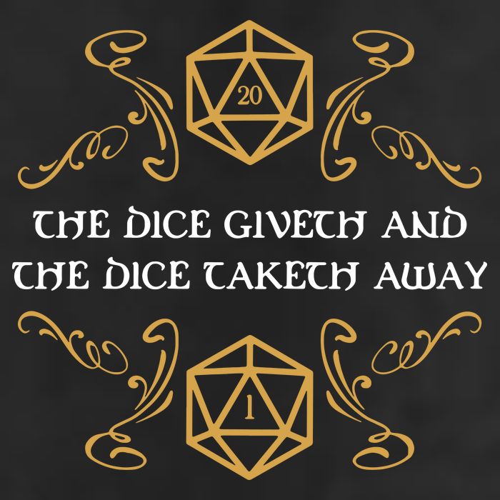 The Dice Giveth And Taketh Dungeons And Dragons Inspired Trucker Hat