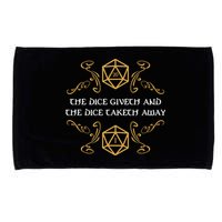 The Dice Giveth And Taketh Dungeons And Dragons Inspired Microfiber Hand Towel