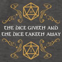 The Dice Giveth And Taketh Dungeons And Dragons Inspired Vector Backpack